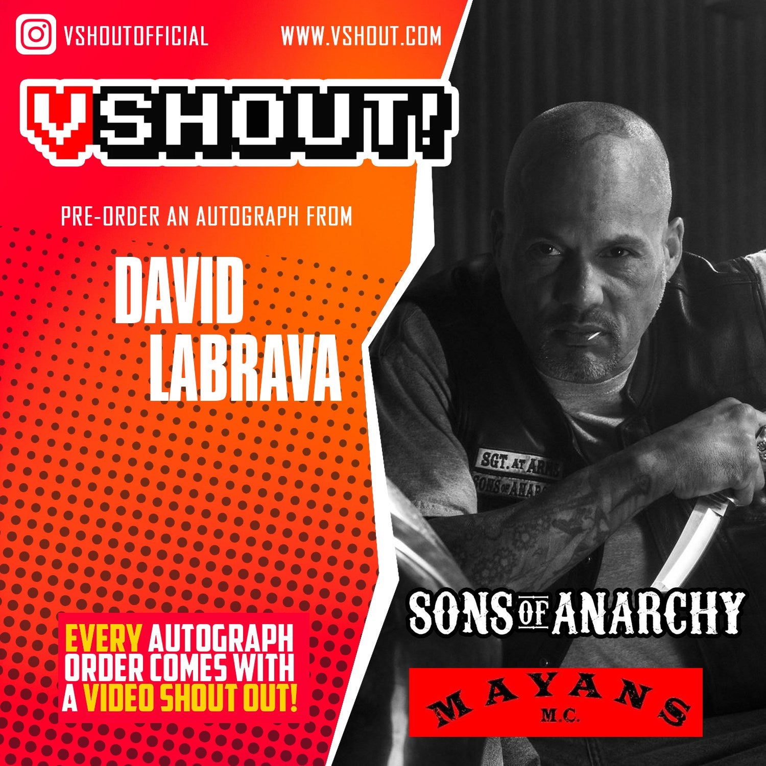 CLOSED David Labrava Official vShout! Autograph Pre-Order