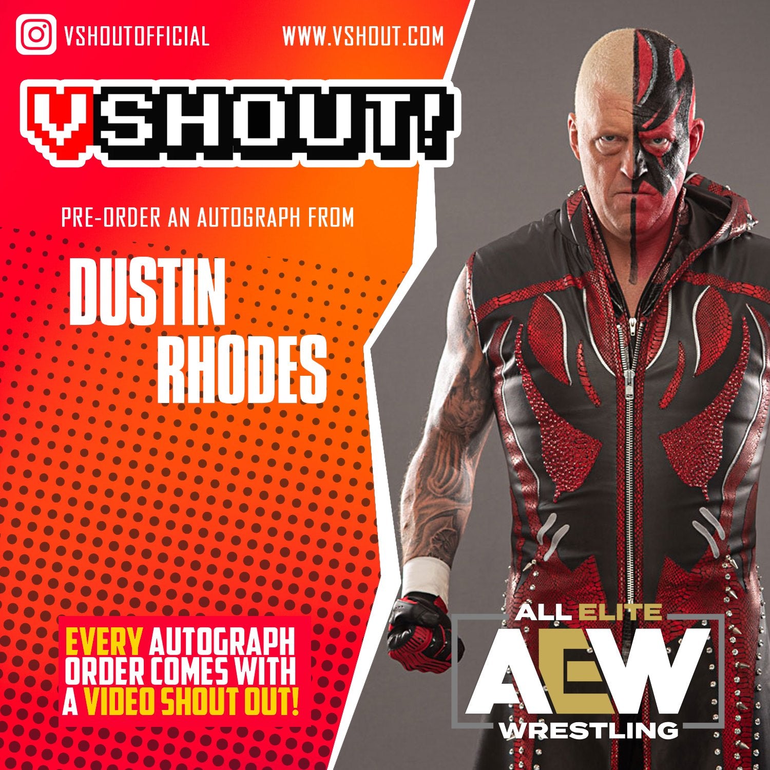 CLOSED Dustin Rhodes Official vShout! Autograph Pre-Order