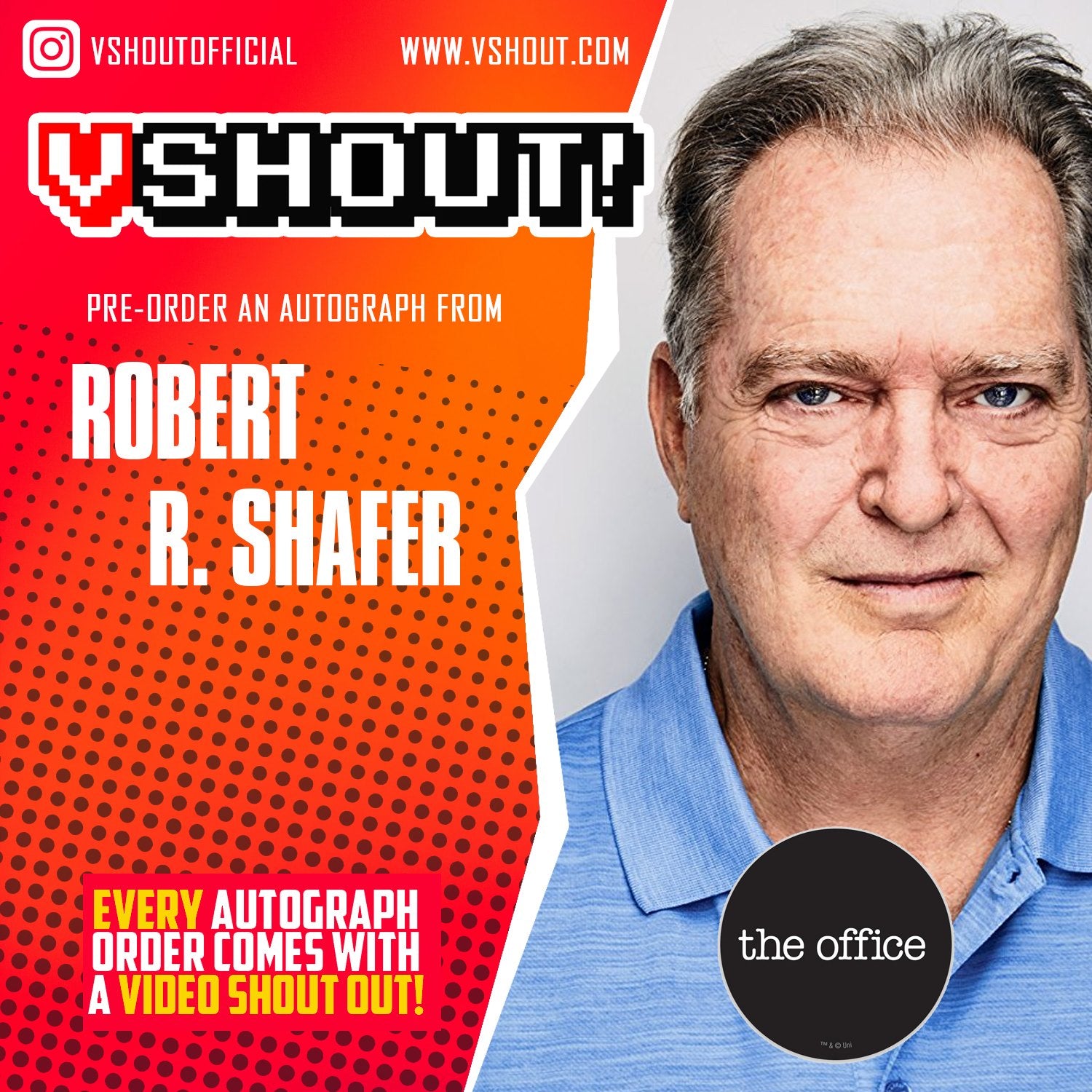 Closed Robert R. Shafer Official vShout! Autograph Pre-Order