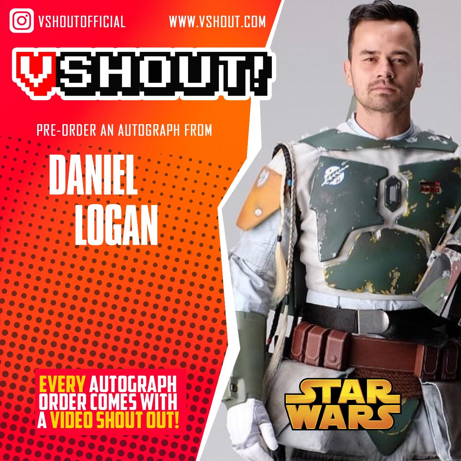CLOSED Daniel Logan Official vShout! Autograph Pre-Order