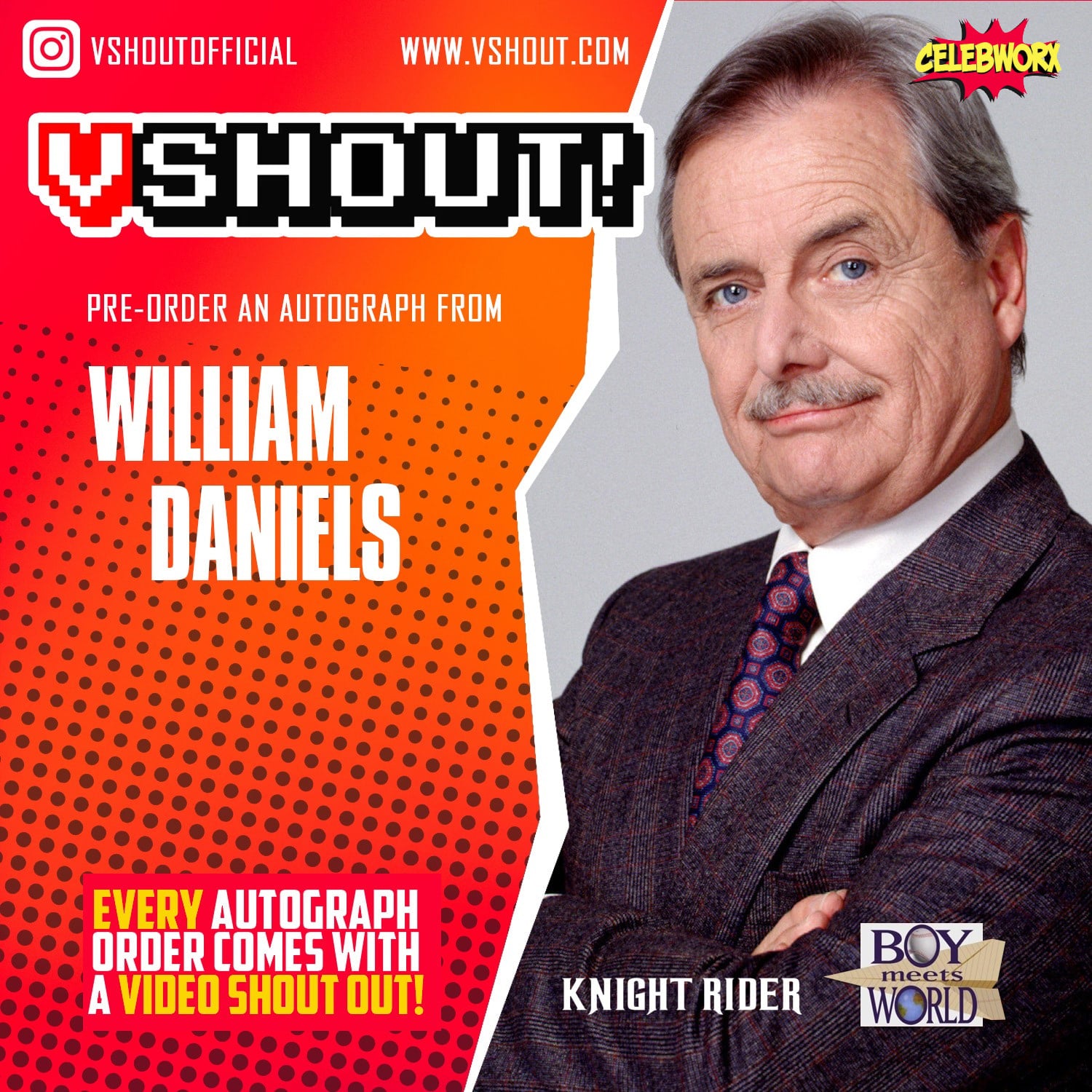 Closed William Daniels Official vShout! Autograph Pre-Order