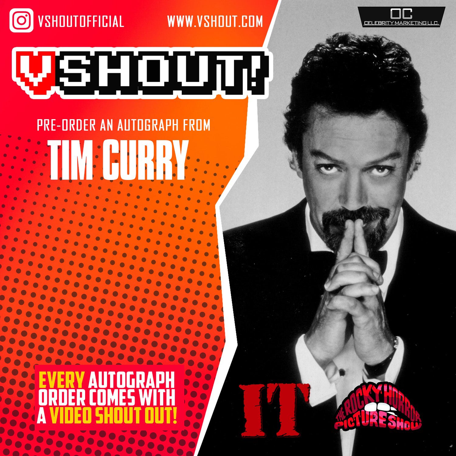 CLOSED Tim Curry Official vShout! Autograph Pre-Order